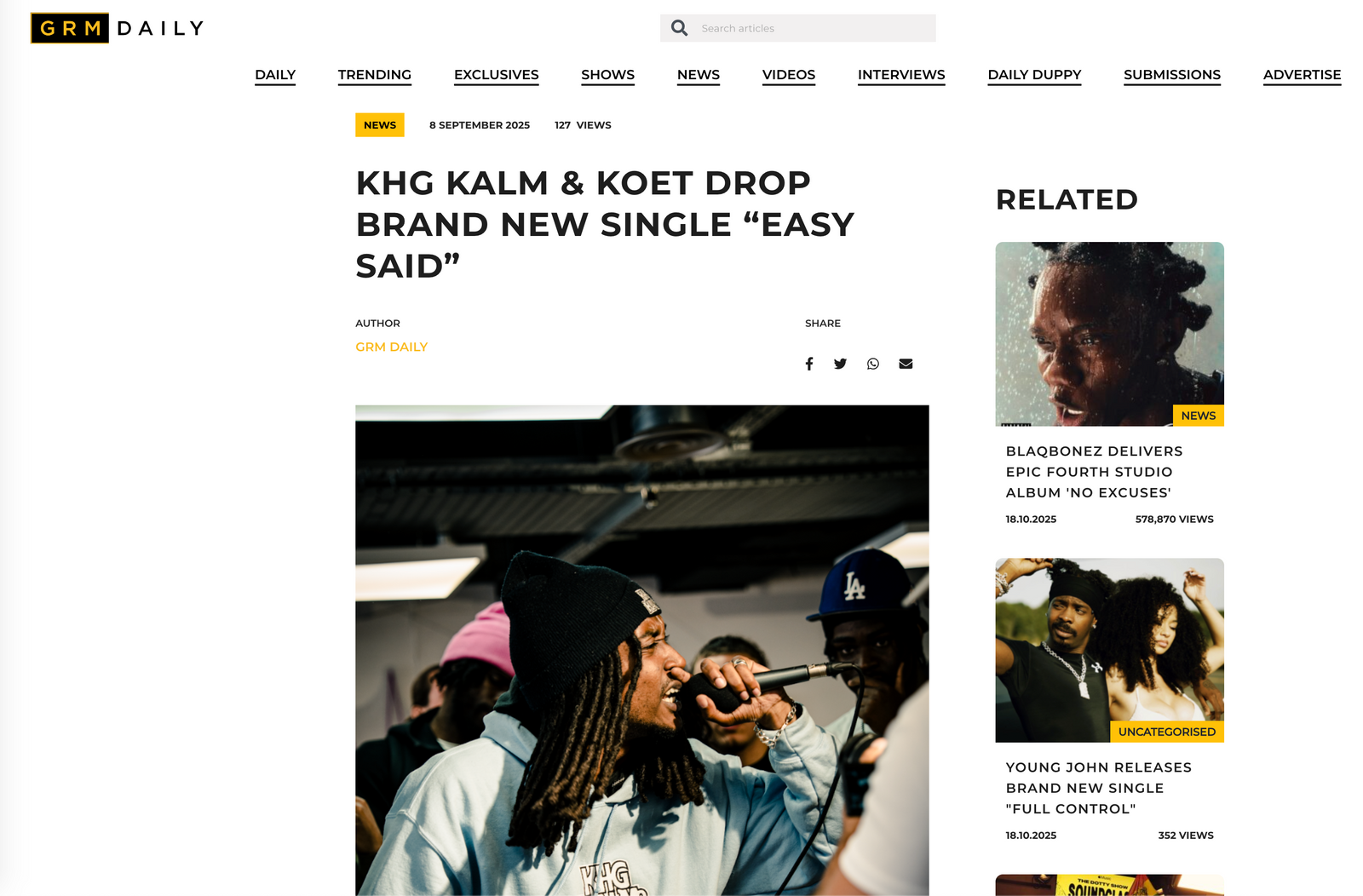 GRM DAILY | KHG KALM & KOET