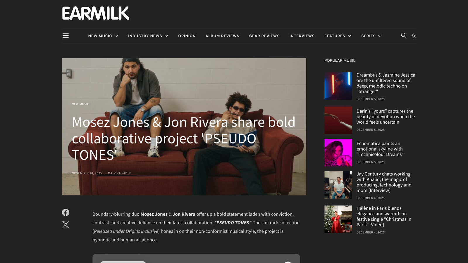 EARMILK | MOSEZ JONES